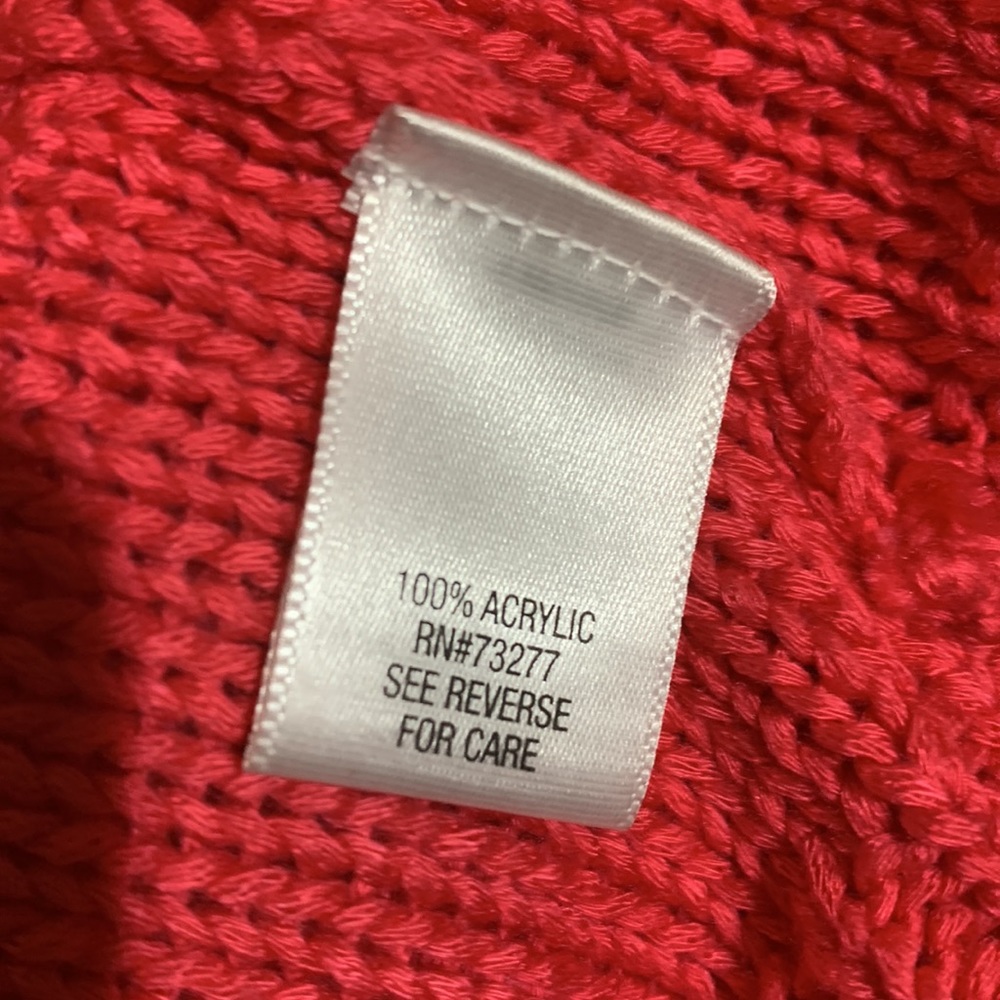 Apt. 9 Sweater Pullover Dark Pink/Red 1X Stretchy Long Sleeve Cable Knit - Picture 13 of 16